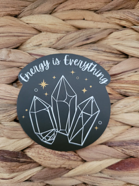 "Energy is Everything" Crystals Single Sticker